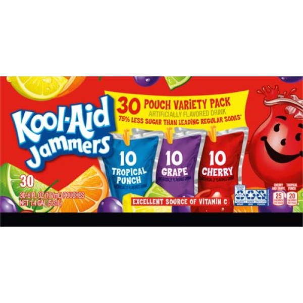 Kool-Aid Jammers Tropical Punch Variety Pack, 30 ct, 177 ml