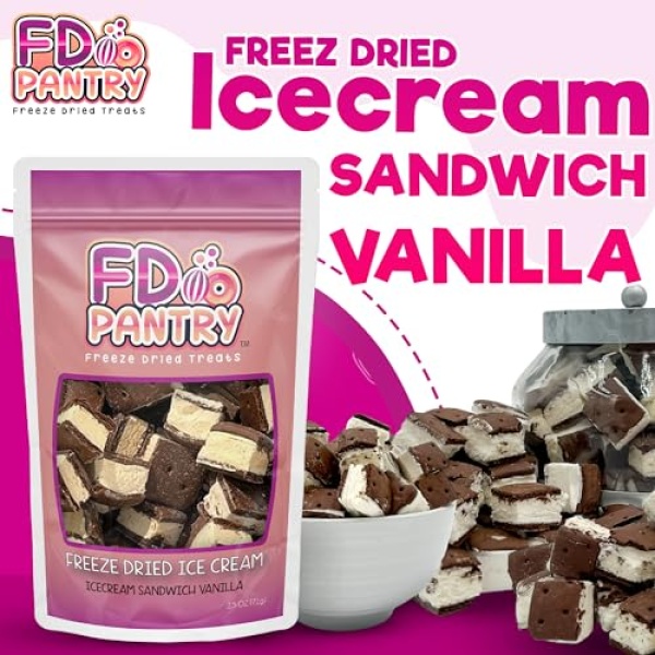 Vanilla Freeze-Dried Ice Cream Bites - 70g Resealable Pack