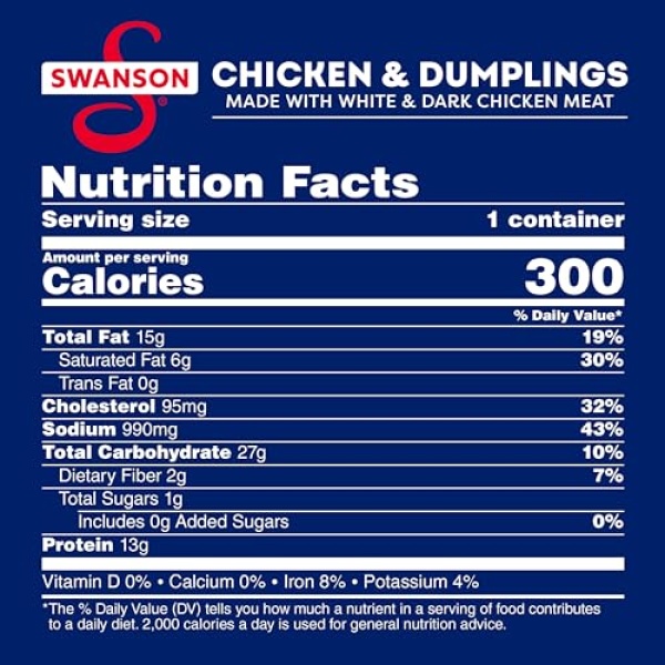 Swanson Canned Chicken & Dumplings, 298g Can (12-Pack)