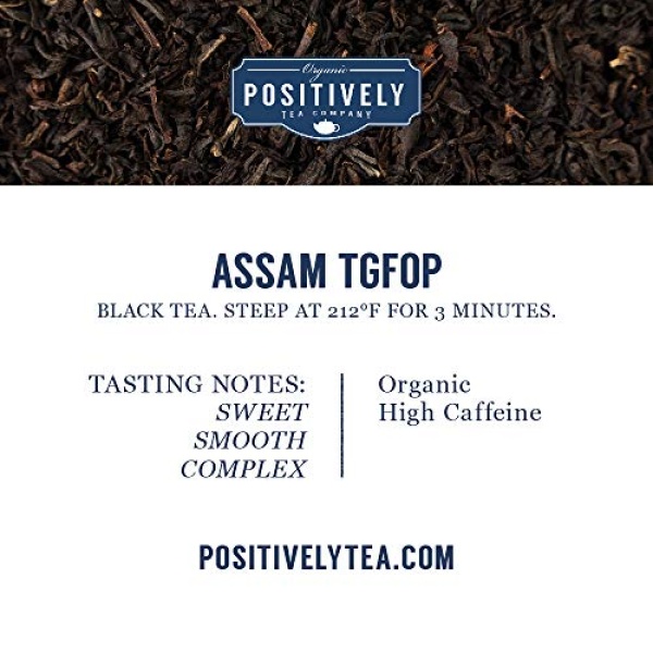 Organic Positively Assam TGFOP Black Tea, Loose Leaf, 454g