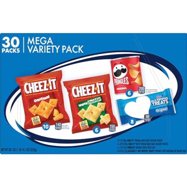 Kellogg's Kids Snacks Mega Variety Pack, 854g (30 Packs)