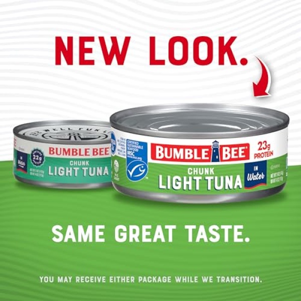 Bumble Bee Chunk Light Tuna, 142g Cans (Pack of 24)