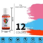 Gel-Based Edible Food Color for Baking (Metric)