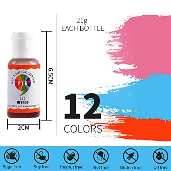 Gel-Based Edible Food Color for Baking (Metric)