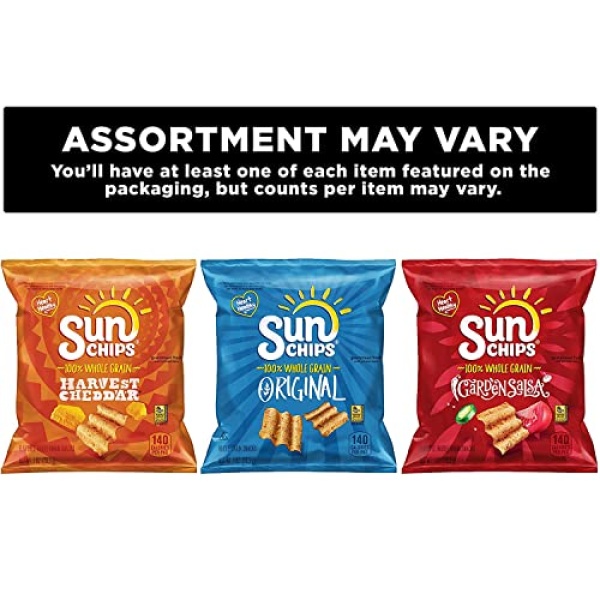 SunChips Multigrain Snacks, Variety Pack, 28g (40 Pack)