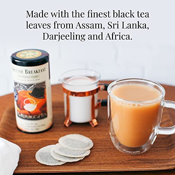 The Republic of Tea British Breakfast Tea 80g Tin, 50 Bags