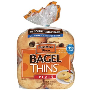 Thomas' Plain Bagel Thins - 16 count