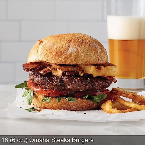 Omaha Steaks Burgers & Franks Flight (16x Burgers, 16x Franks)