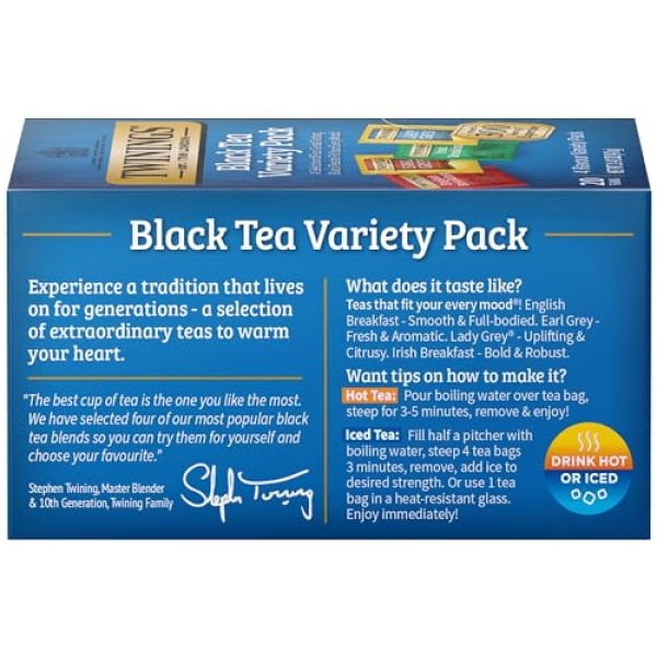 Twinings Black Tea Variety Pack, 20 Bags Each (3 Pack)