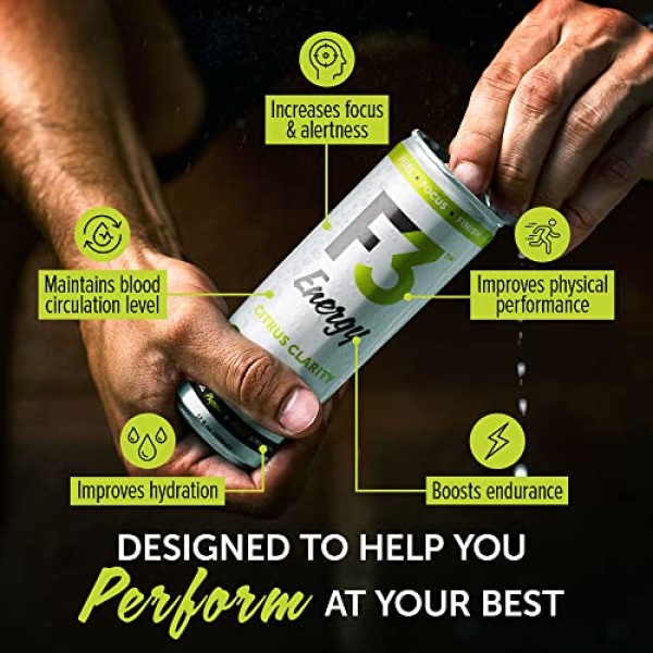 F3 Citrus Clarity Energy Drink, 355 ml (12 pack)