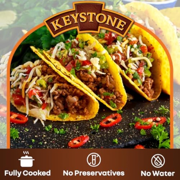 Keystone All Natural Ground Beef 397g Canned Meat Pack of 6