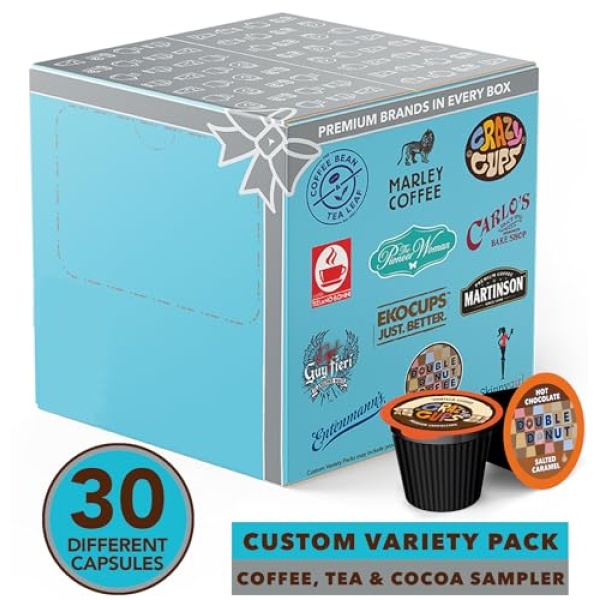 Variety Pack: Coffee, Tea, Hot Chocolate & Cappuccino, 30 Pods