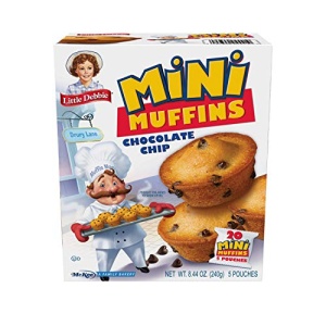 Little Debbie Choc Chip Mini Muffins, 5 Pouches, 240g Box