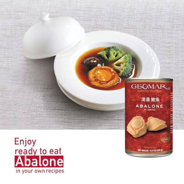 GEOMAR Golden Abalone in Brine - 6 Pieces (450g)