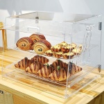 2 Tray Commercial Countertop Bakery Display Case 55x40x40 cm