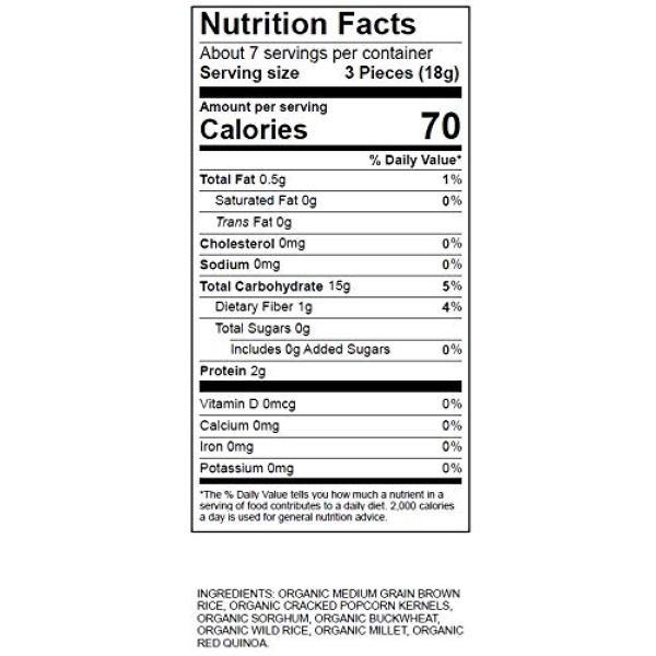 Organic Multigrain Gluten-Free Rice Cakes 120g (6 Pack)