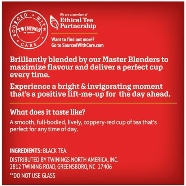 Twinings English Breakfast Black Tea K-Cup Pods, 24 Ct