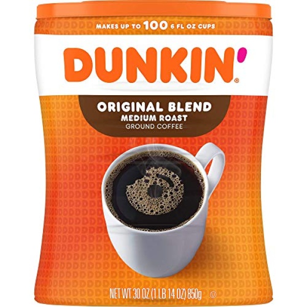 Dunkin' Original Blend Medium Roast Ground Coffee, 850g