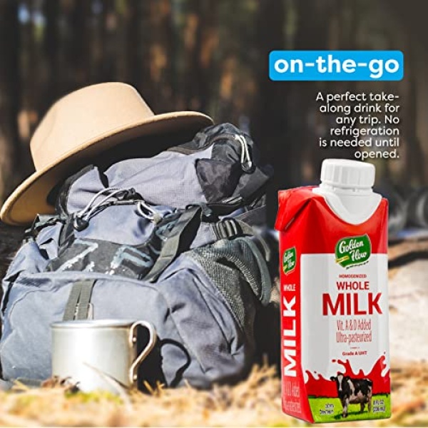 Golden Flow Shelf Stable Whole Milk - 240ml (Pack of 6)