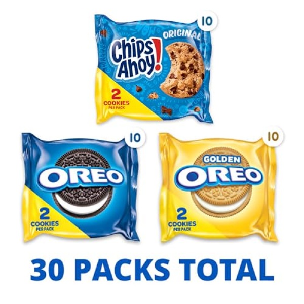 Nabisco Cookie Variety Pack, 30 Snack Packs (2 Cookies)
