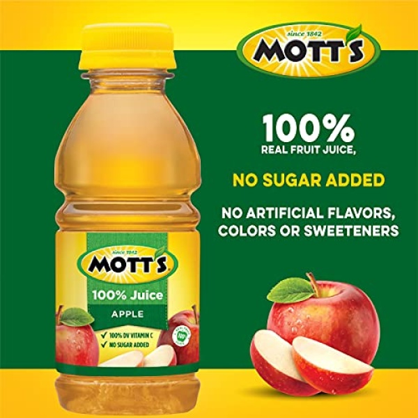 Mott's 100% Original Apple Juice, 240ml Bottles, 24 Count