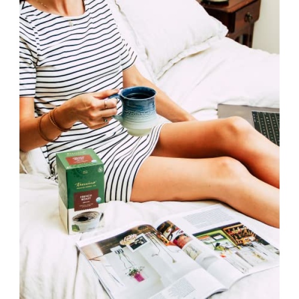 Teeccino French Roast Herbal Tea, 10 Bags, Caffeine-Free