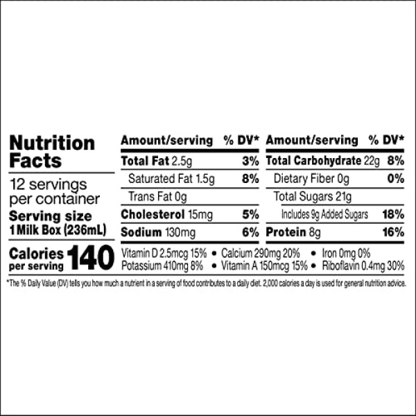 Horizon Organic Shelf-Stable Low Fat Vanilla Milk, 237 ml, 12 Pack