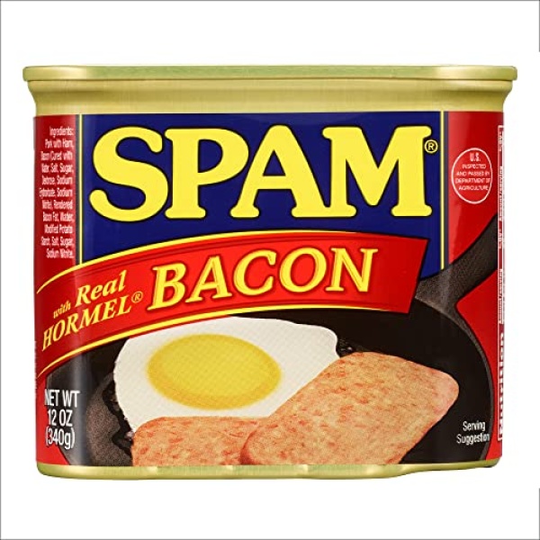 SPAM with Real Bacon, 7g protein, 340g (Pack of 12)