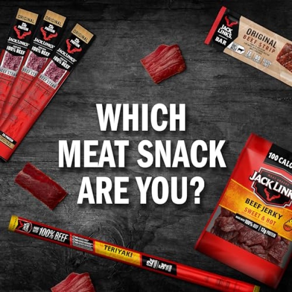 Jack Link's Original Beef Sticks, 20 Count, 26g Each