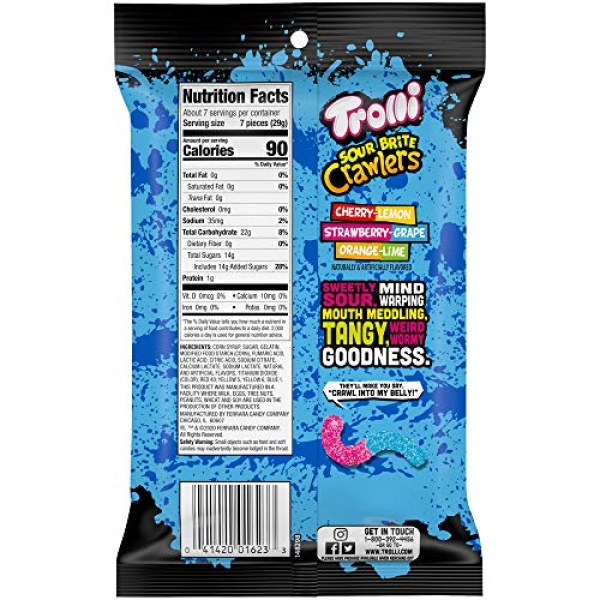 Trolli Sour Brite Crawlers, Original, 204g