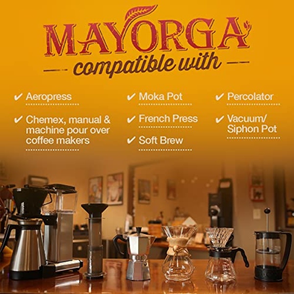 Mayorga Medium Roast Whole Bean Coffee, 2.27 kg Bag