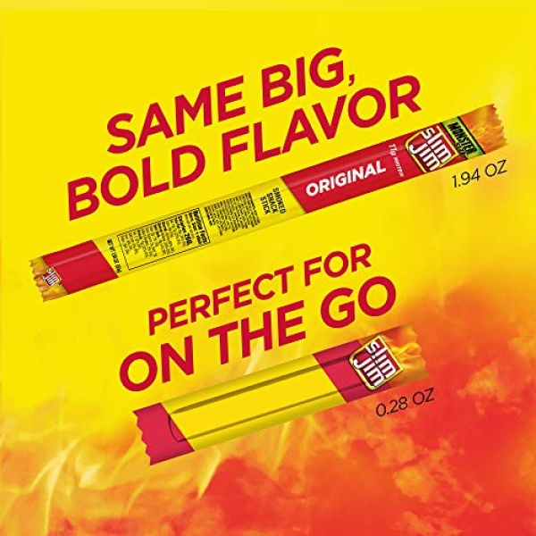 Slim Jim Original Smoked Snack Stick, 8g, 14 Count
