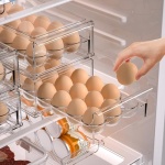 APLOP Stackable BPA Free Egg Container, 18 Eggs, Clear