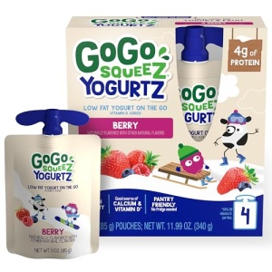 GoGo squeeZ yogurtZ Berry, 85g (Pack of 4)