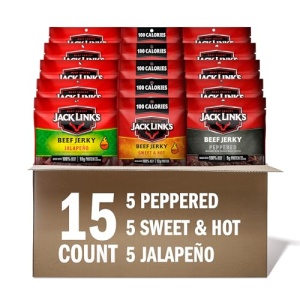 Jack Link's Bold Beef Jerky Variety Pack, 15 x 35g