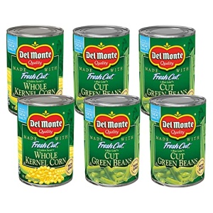 DEL MONTE Canned Veggies, Green Beans & Corn, 6-Pack