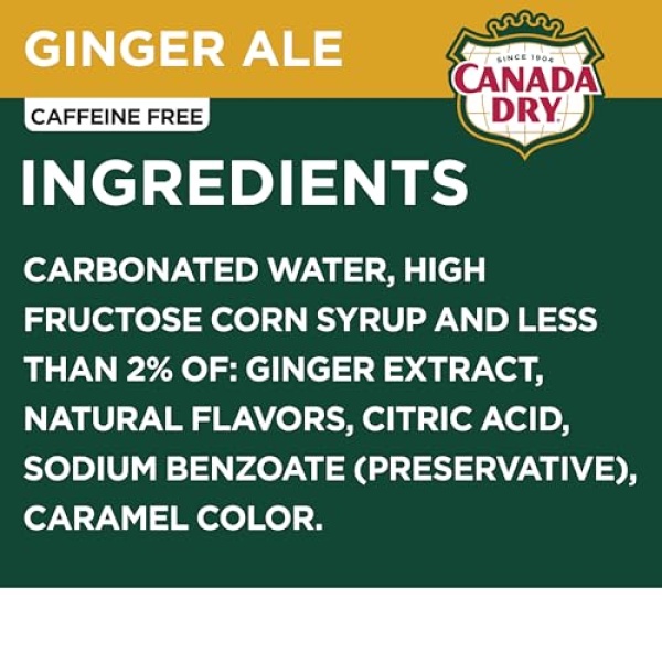 Canada Dry Ginger Ale, 355 ml cans (Pack of 12)