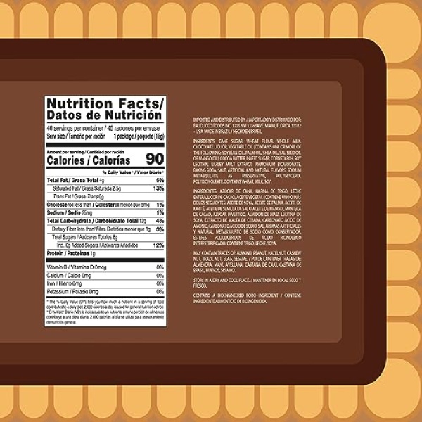 Bauducco Choco Biscuit Cookies - 40 pk, 717g