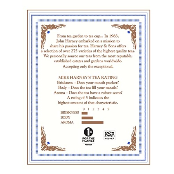 Harney & Sons Paris Black Tea, 20 Sachets