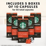 Starbucks Nespresso Colombia Coffee, 50 Capsules