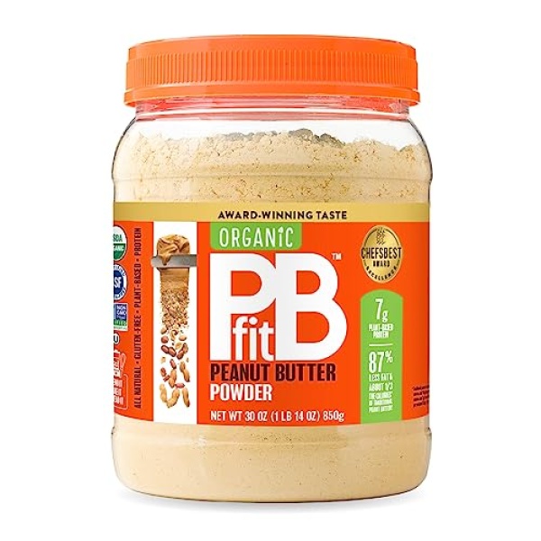 PBfit Organic Peanut Butter Powder, 7g Protein, 850g
