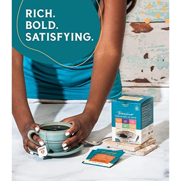 Teeccino Dandelion Tea Sampler – 12 Bags, Various Flavors