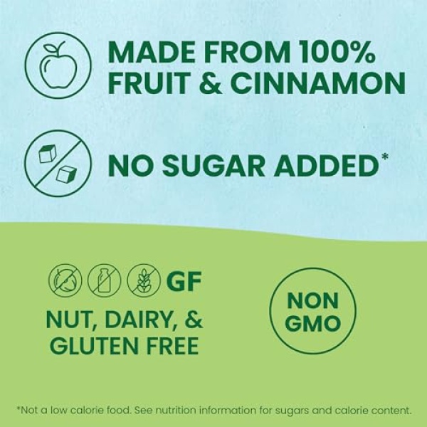 GoGo squeeZ Fruit on the Go, Apple & Cinnamon, 90g (20 Pack)