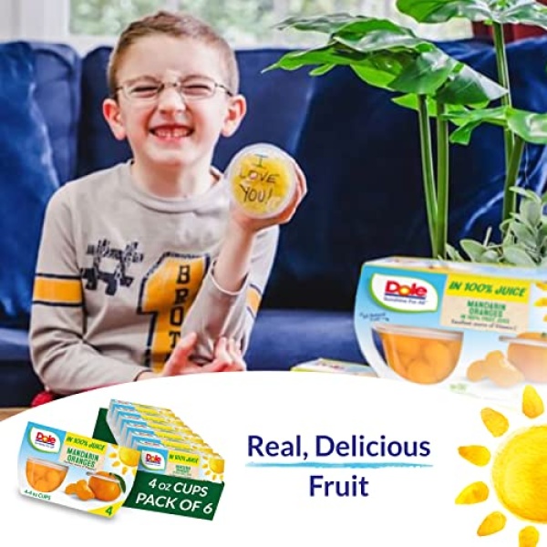 Dole Mandarin Oranges in Juice, 113g Cups, 24 Pack