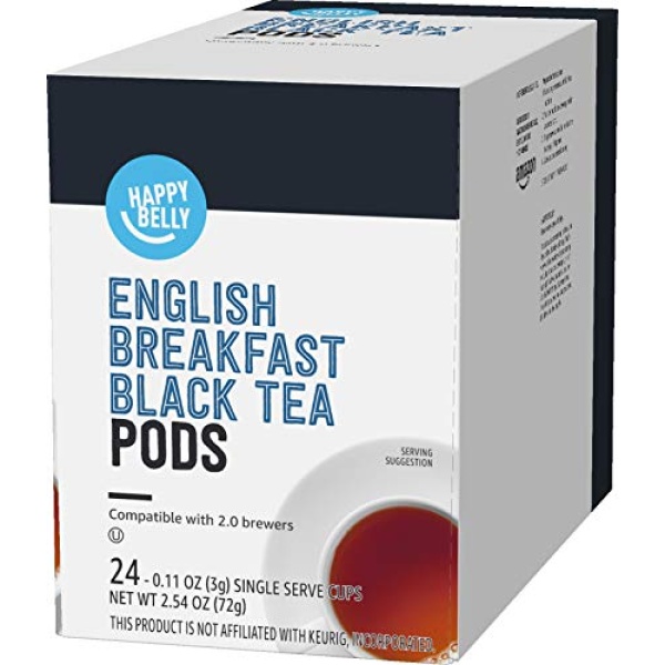 Happy Belly English Breakfast Tea Pods, 24 Count