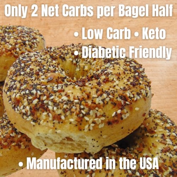 Low Carb NY Style Everything Bagels (3 Pack) - 336g
