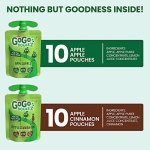 GoGo squeeZ Fruit on the Go, Apple & Cinnamon, 90g (20 Pack)