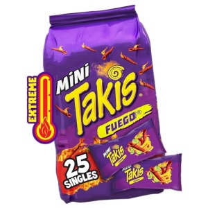 Takis Fuego Mini 25pc, 35g Hot Chili & Lime Tortilla Chips