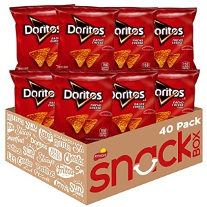 Doritos Nacho Cheese Chips, 28g (Pack of 40)