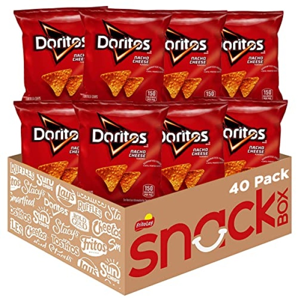 Doritos Nacho Cheese Chips, 28g (Pack of 40)